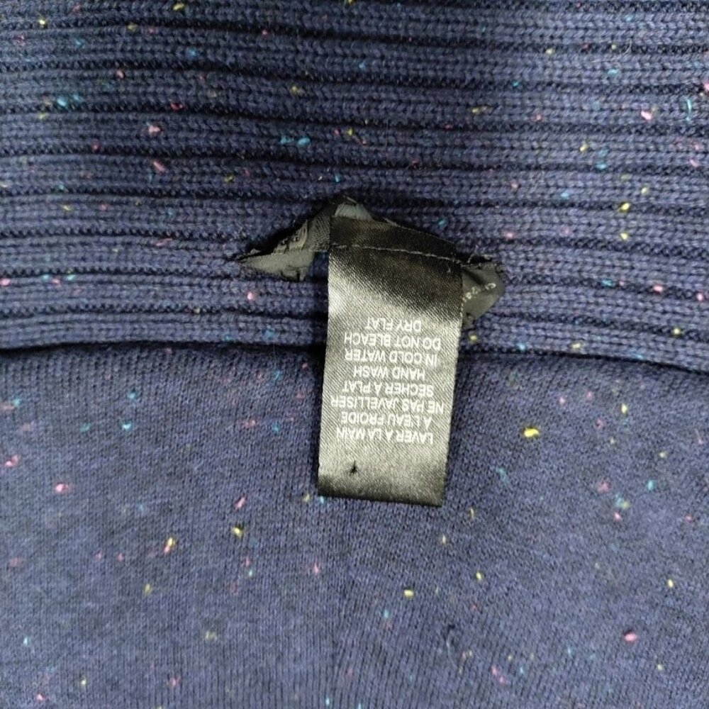 NWOT Le31 100% Cotton Knit H‎‎ooded Sc‎ar‎f Sha‎‎w‎l Navy Blue Men's One Size - Picture 7 of 11